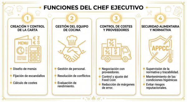 Funciones del chef ejecutivo